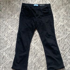 Cropped boot black denim